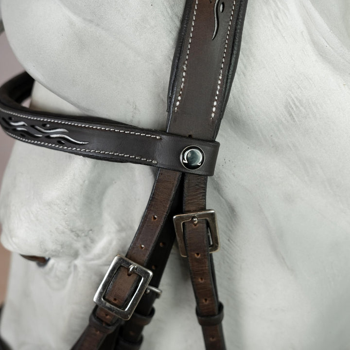 Kenzie Dysli Show Bridle Calada with Leather Reins