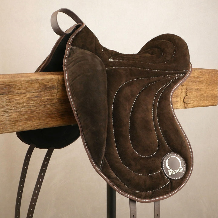 The OMEGA® Innovation Riding Pad Dressage & Velcro Cushion Bundle ~ Chocolate