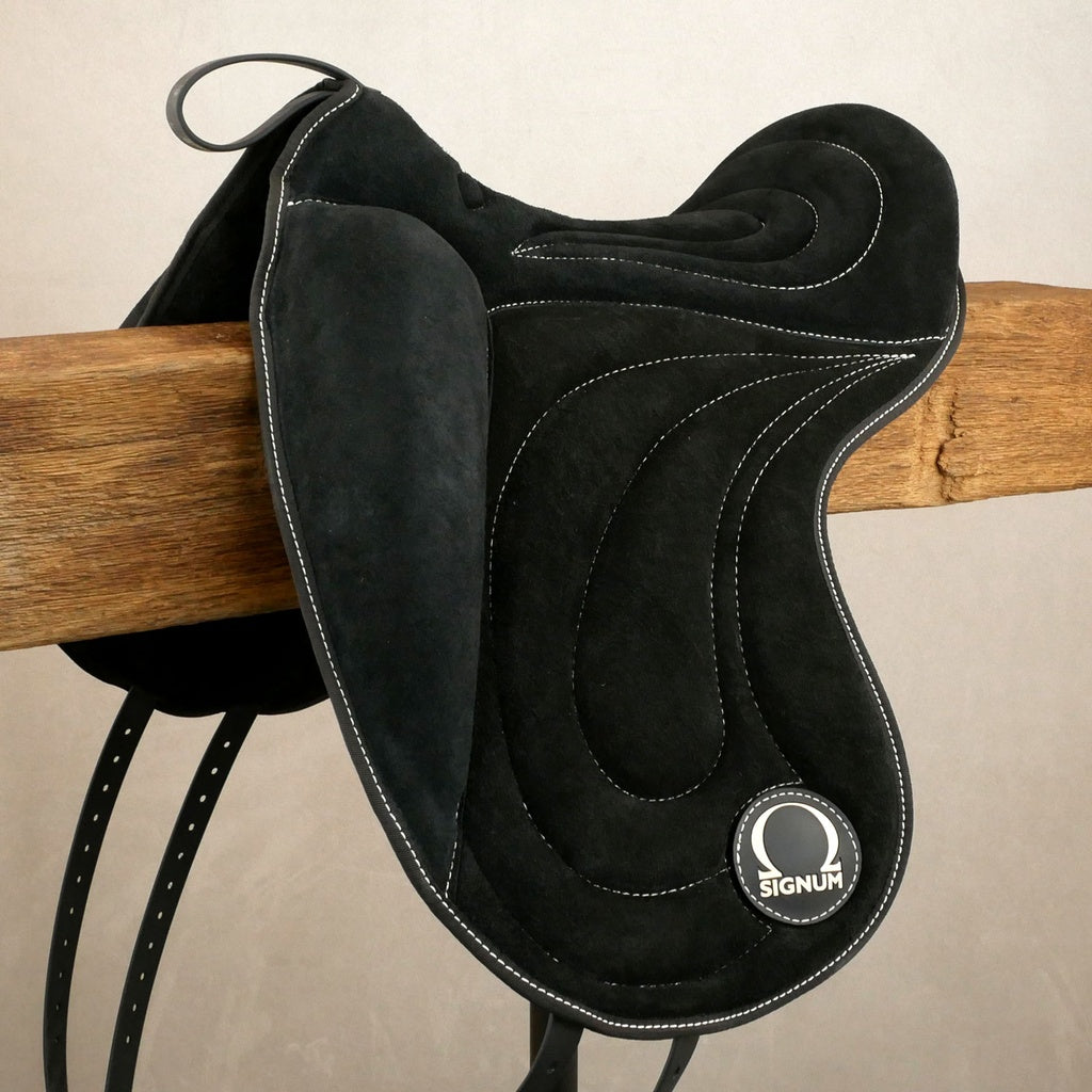The OMEGA® Innovation Riding Pad Dressage & Velcro Cushion Bundle ~ Black